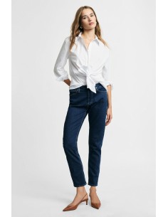 Rechte jeans met contrasterende stiksels Please