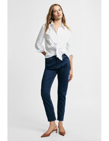 Rechte jeans met contrasterende stiksels Please