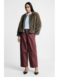 Please jeans met wijde pijpen, cropped fit en vijf zakken
