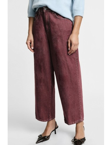 Please jeans met wijde pijpen, cropped fit en vijf zakken