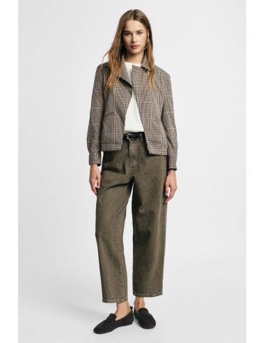 Please jeans met wijde pijpen, cropped fit en vijf zakken