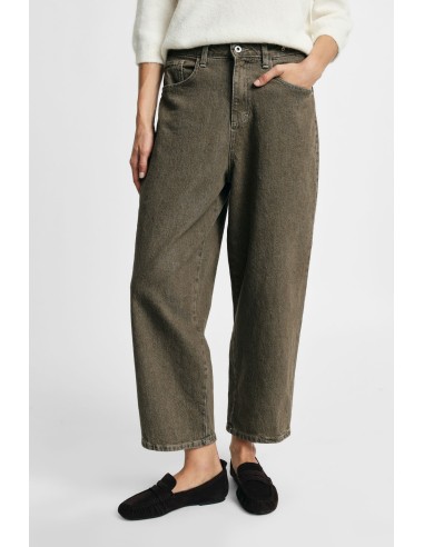 Please jeans met wijde pijpen, cropped fit en vijf zakken