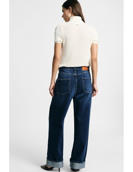 Jeans Ampi A Vita Alta Con Fondo Risvoltato Alstublieft