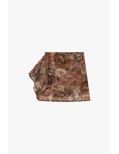 Korte rok met bloemenprint in aquareleffect, alstublieft