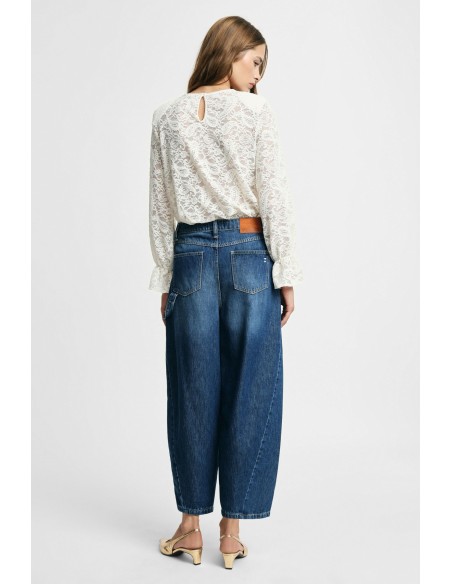 Balloon-fit jeans met ritsen bij de enkels, alsjeblieft