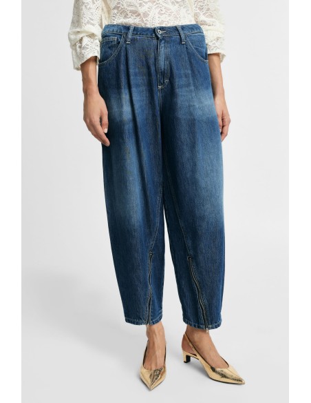 Balloon-fit jeans met ritsen bij de enkels, alsjeblieft