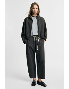 Palazzo-broek met elastische taille en trekkoord alstublieft