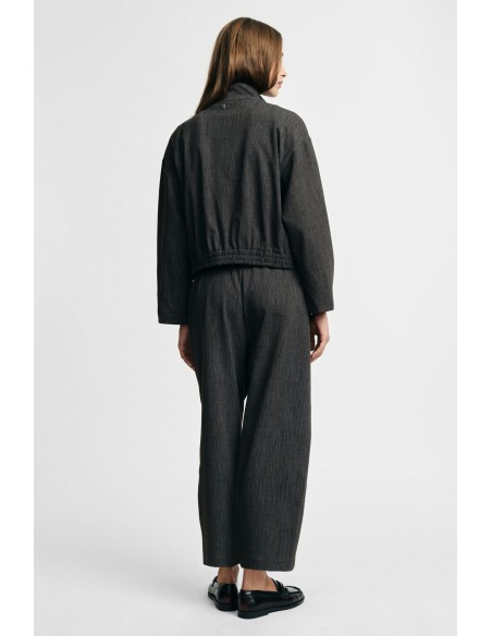 Palazzo-broek met elastische taille en trekkoord alstublieft