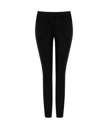 Skinny broek van scuba-crêpe met bijpassende knoop - Rinascimento