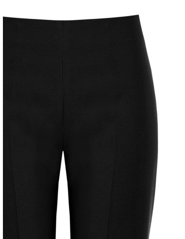 Rinascimento pantalon met wijde pijpen van technische stof en een zijrits