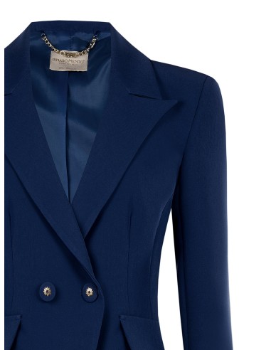 Korte getailleerde blazer van technische stof van Rinascimento