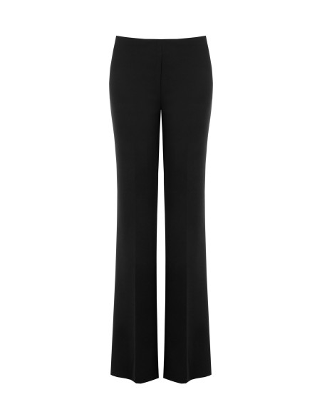 Rechte broek van scuba-crêpe met elastische taille – Rinascimento