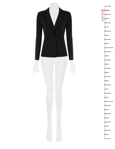 Getailleerde blazerjas van scuba-crêpe met bijpassende knoop – Rinascimento
