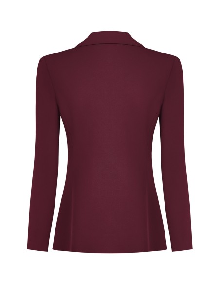 Getailleerde blazer van cadistof met ton-sur-ton metalen knopen – Rinascimento