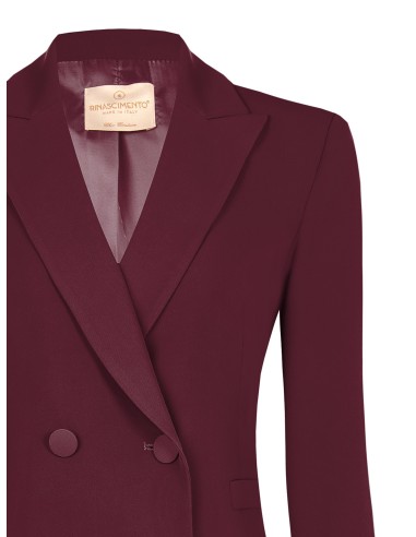 Getailleerde blazer van cadistof met ton-sur-ton metalen knopen – Rinascimento