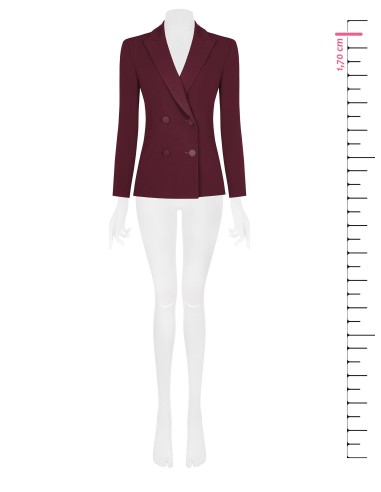 Getailleerde blazer van cadistof met ton-sur-ton metalen knopen – Rinascimento