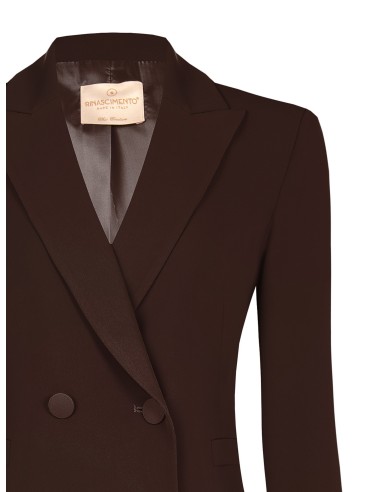 Getailleerde blazer van cadistof met ton-sur-ton metalen knopen – Rinascimento