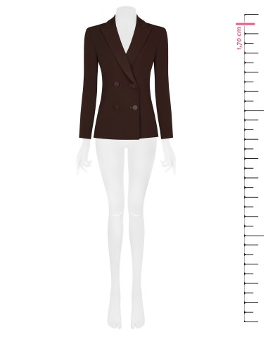 Getailleerde blazer van cadistof met ton-sur-ton metalen knopen – Rinascimento