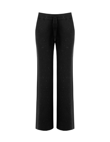 Wijde gebreide broek met pailletten van Rinascimento