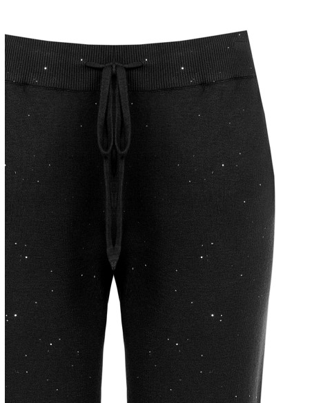 Wijde gebreide broek met pailletten van Rinascimento