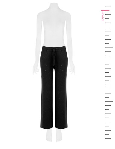 Wijde gebreide broek met pailletten van Rinascimento