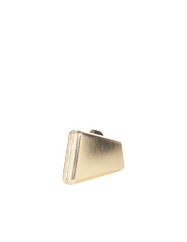 Trapeziumvormige harde tas van metallic kunstleer met kettingschouderband Rinascimento