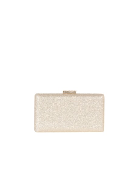 Harde glitterclutch met glittersluiting en kettingschouderband Rinascimento