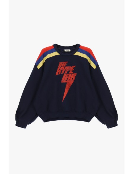 Dixie sweatshirt met ronde hals, grafische print en kleurrijke details