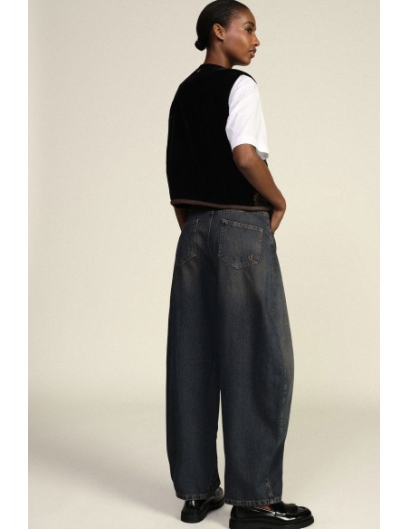Balloon-fitjeans met stiksels aan de voorkant van Dixie
