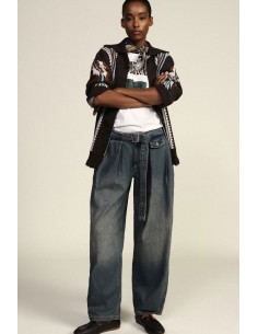 Paperbag-jeans met hoge taille en bijpassende riem van Dixie