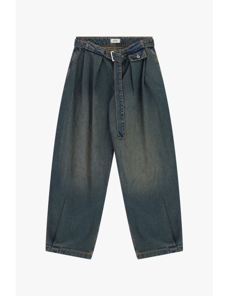 Paperbag-jeans met hoge taille en bijpassende riem van Dixie
