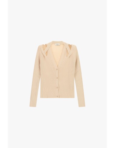 Kort geribbeld vest met overslaghals Dixie