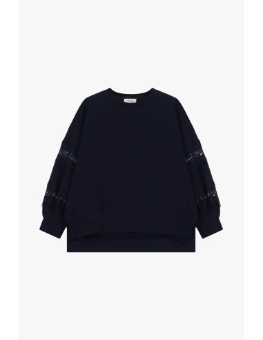 Ruime sweater met kanten inzetstukken op de mouwen Dixie