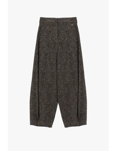 Dixie Palazzo-broek met dierenprint en hoge taille