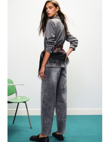 Dixie jeans met wijde pijpen en vintage wassing