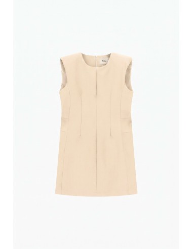 Dixie korte mouwloze jurk met ritssluiting aan de achterkant