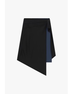 Asymmetrische korte rok met dubbele inzet Dixie