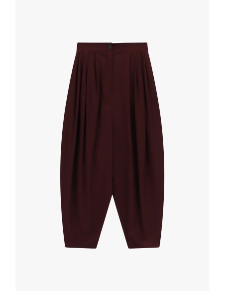 Dixie cropped palazzobroek met plooien aan de voorkant