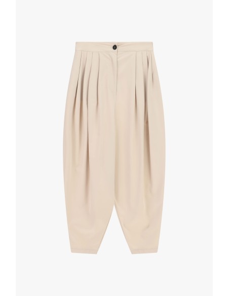 Dixie cropped palazzobroek met plooien aan de voorkant