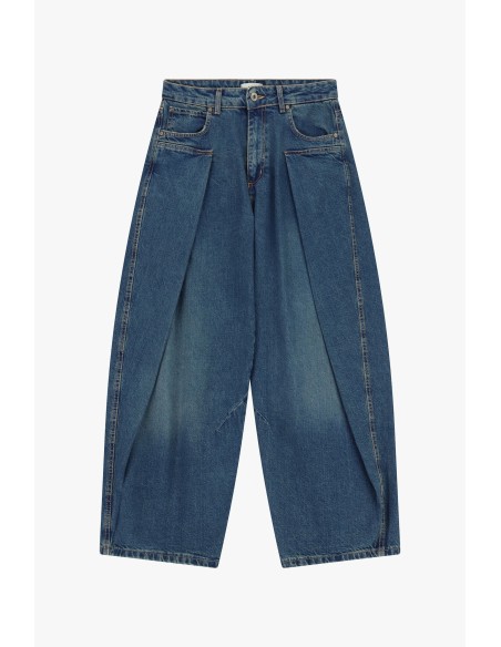 Dixie-jeans met balloon fit en plooien aan de voorkant