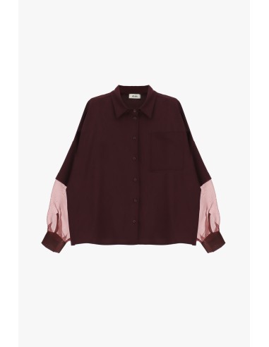 Oversized blouse met transparante mouwen en zak van Dixie