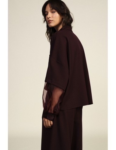 Oversized blouse met transparante mouwen en zak van Dixie