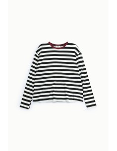 Dixie T-shirt met ronde hals, lange mouwen en strepen 2