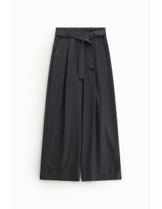 Dixie Palazzo-broek met hoge taille, riem en plooien 2