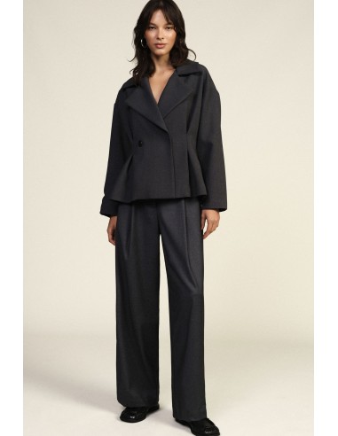Dixie Palazzo-broek met hoge taille, riem en plooien