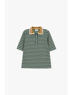 Gestreept T-shirt met gebreide kraag Dixie 2