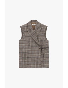 Geruit vest met zijceintuur en revers, alstublieft 2