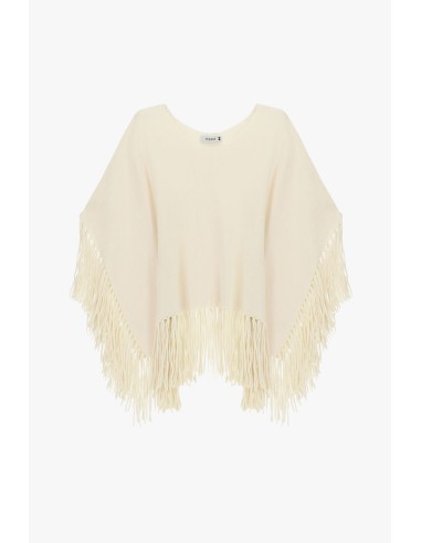 Poncho met franjes aan de mouwen en aan de onderkant Please