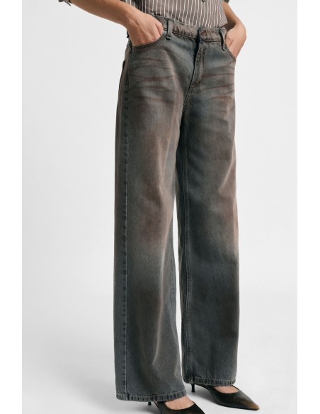 Palazzo-jeans met rechte pijpen en een gewassen effect alsjeblieft