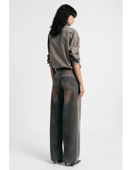 Palazzo-jeans met rechte pijpen en een gewassen effect alsjeblieft